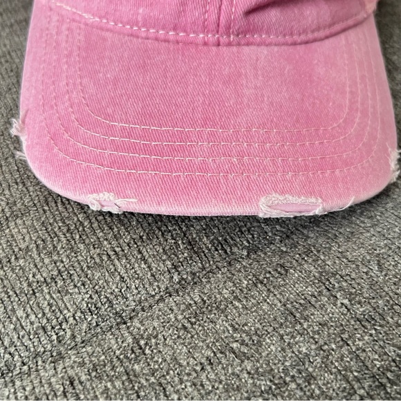 🌷New! Pink Distressed Sh*# Show Supervisor Mesh Adjustable Baseball Cap Hat - Picture 7 of 10
